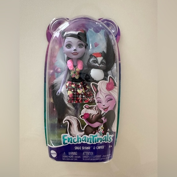 Nwt Enchantimals Sage Skunk & Caper Doll - Picture 1 of 3